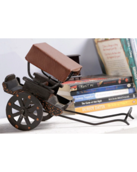 Black Solid Wood Showpiece